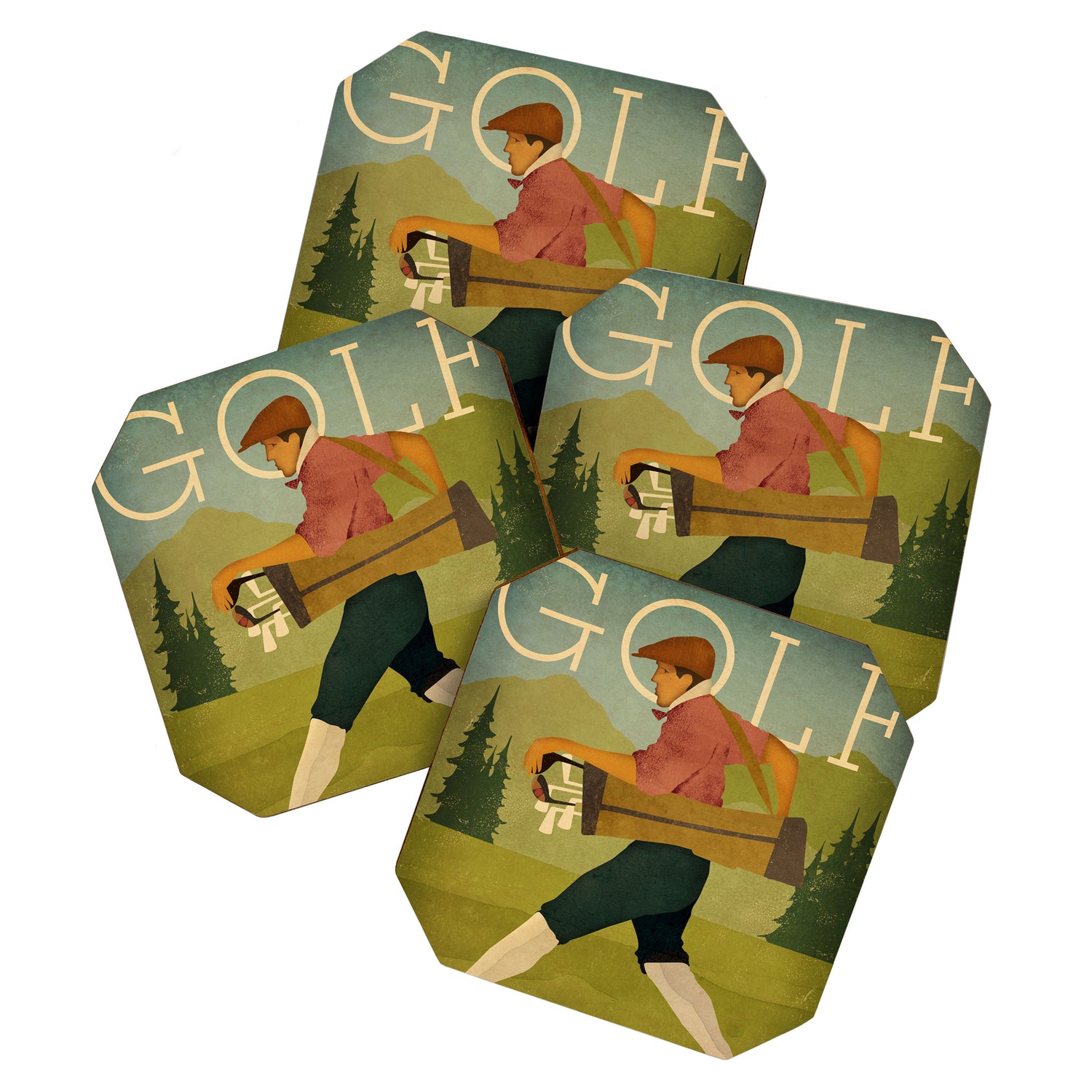 Vintage Golf Coaster Gallery Image 1