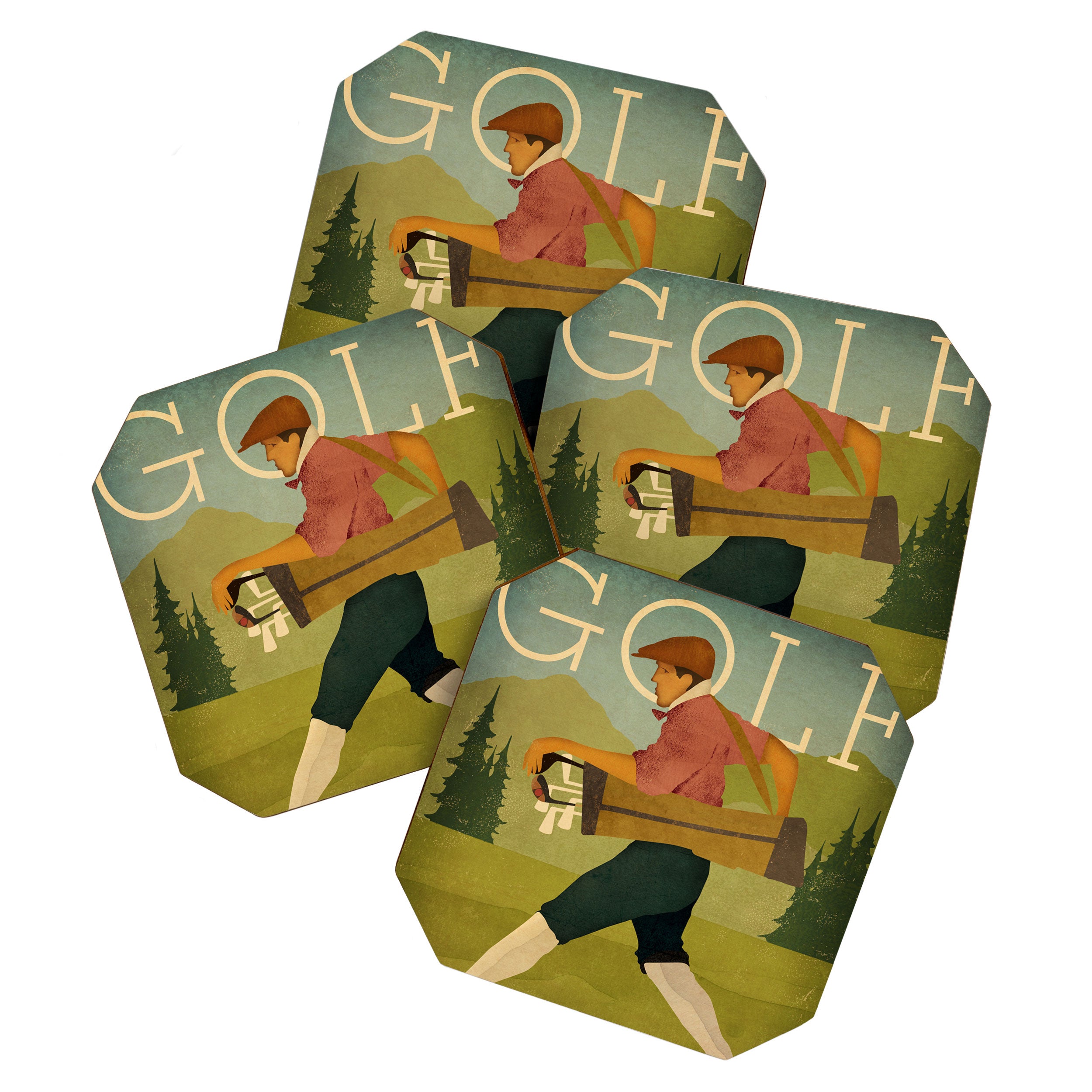 Vintage Golf Coaster Gallery Image 1
