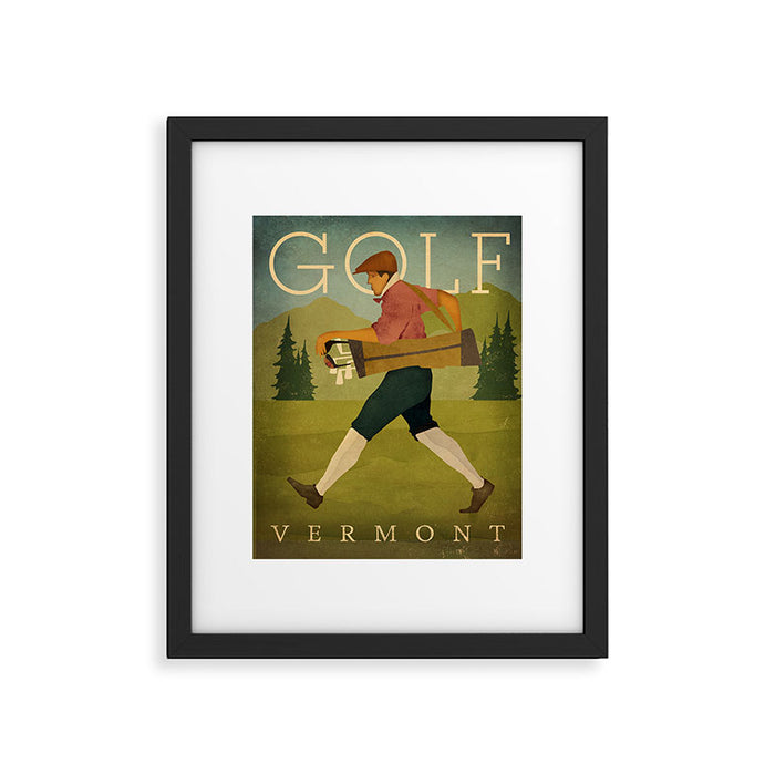 Vintage Golf Framed Art Print Gallery Image 1