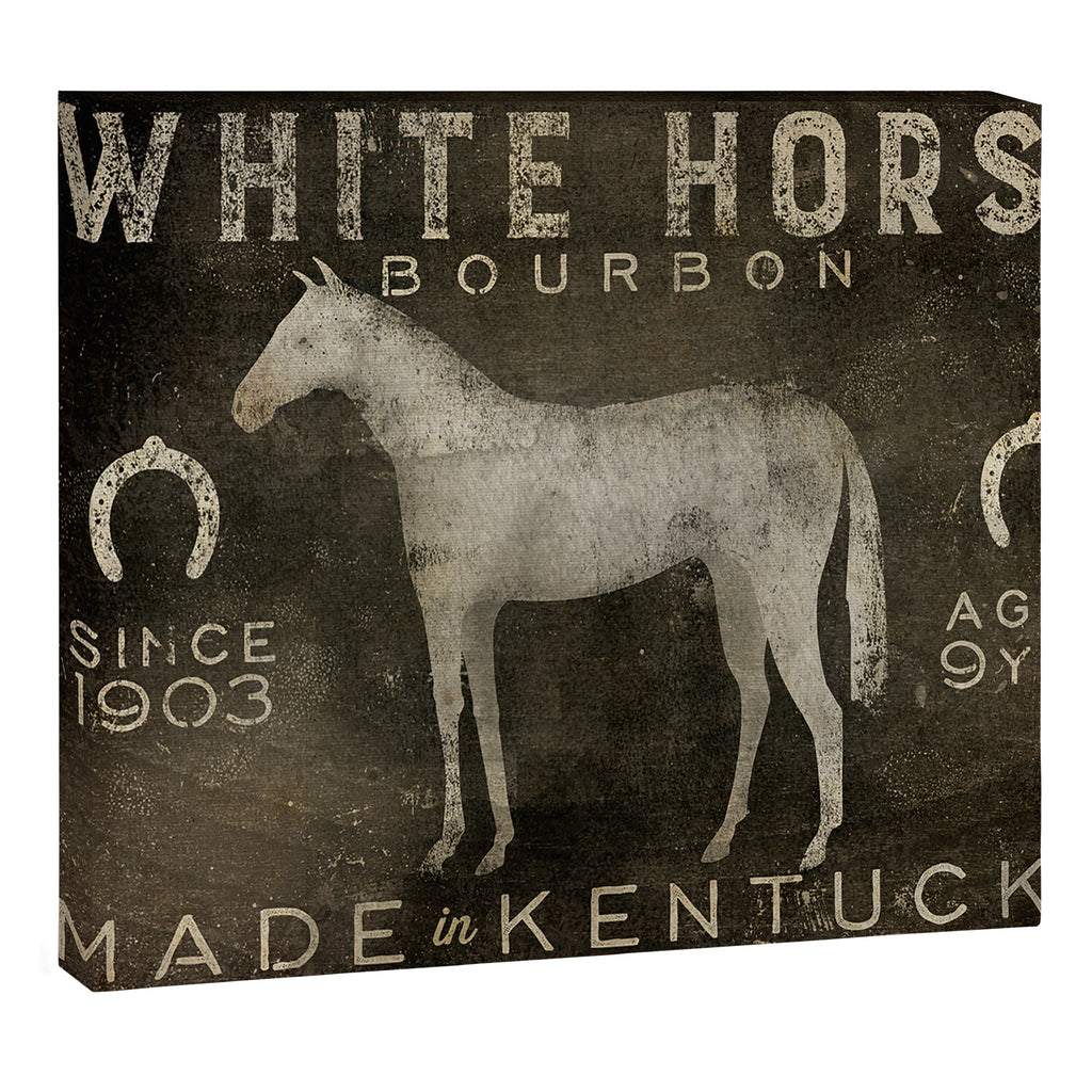 White Horse Bourbon Whiskey Kentucky USA Canvas Print Gallery Image 3