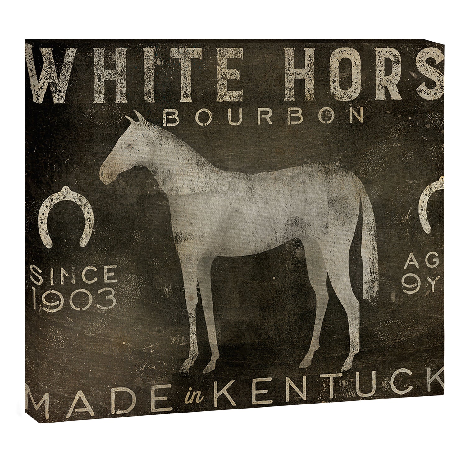 White Horse Bourbon Whiskey Kentucky USA Canvas Print Gallery Image 3