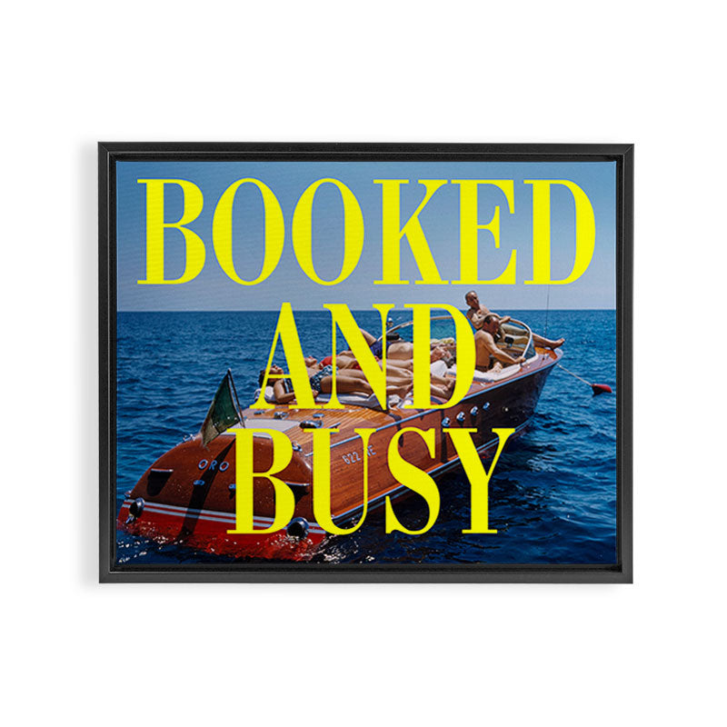 Booked and Busy Capri Framed Canvas Print Gallery Image 2