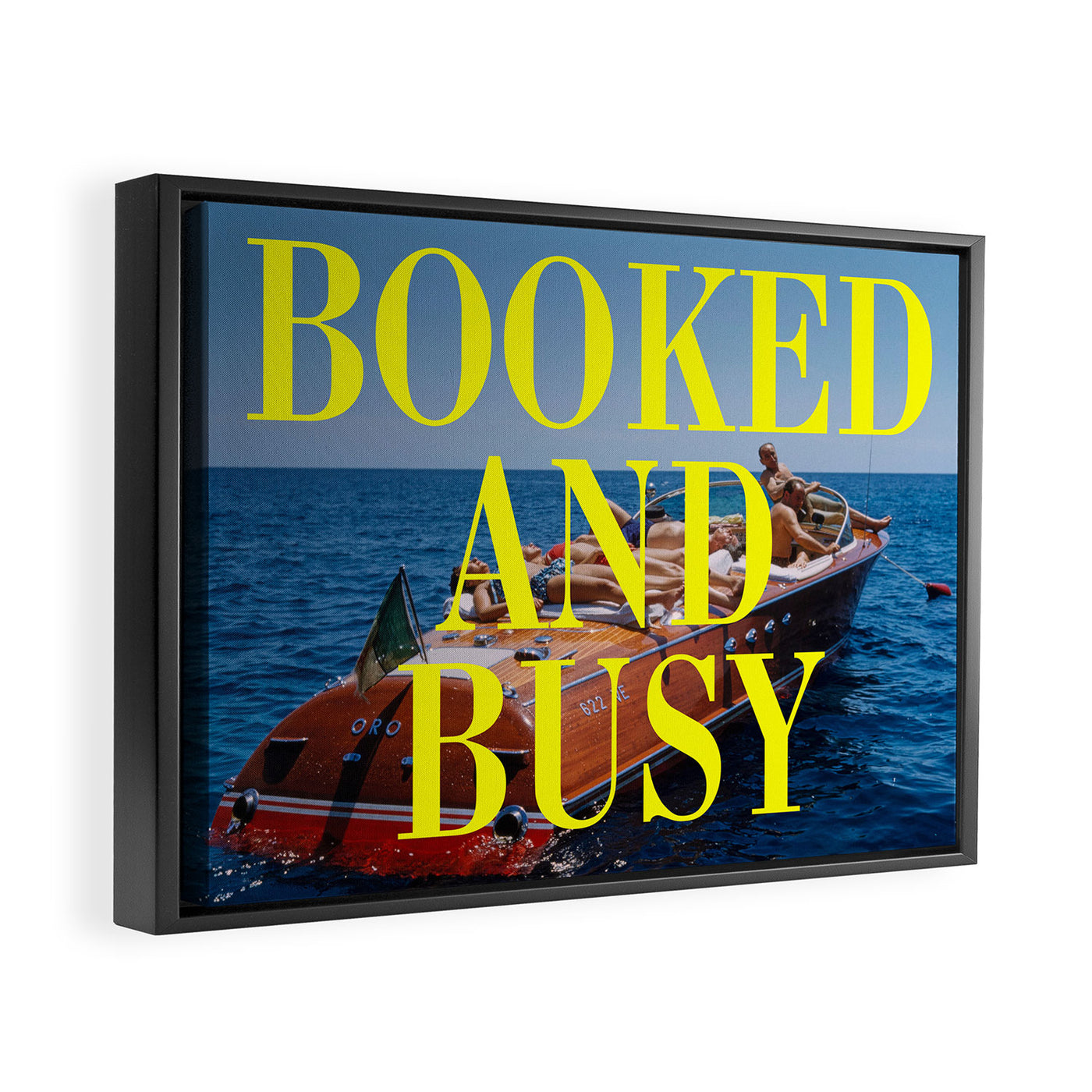 Booked and Busy Capri Framed Canvas Print
