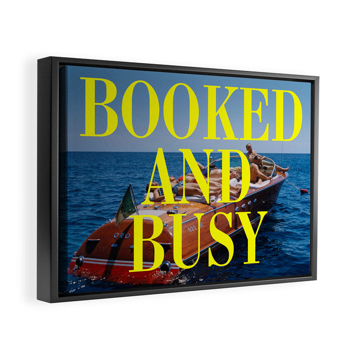 Booked and Busy Capri Framed Canvas Print Gallery Image 1