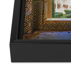 Lindaraja oriel. The Alhambra palace. Granada. Spain. Medium format, Film Framed Canvas Print Gallery Image 3