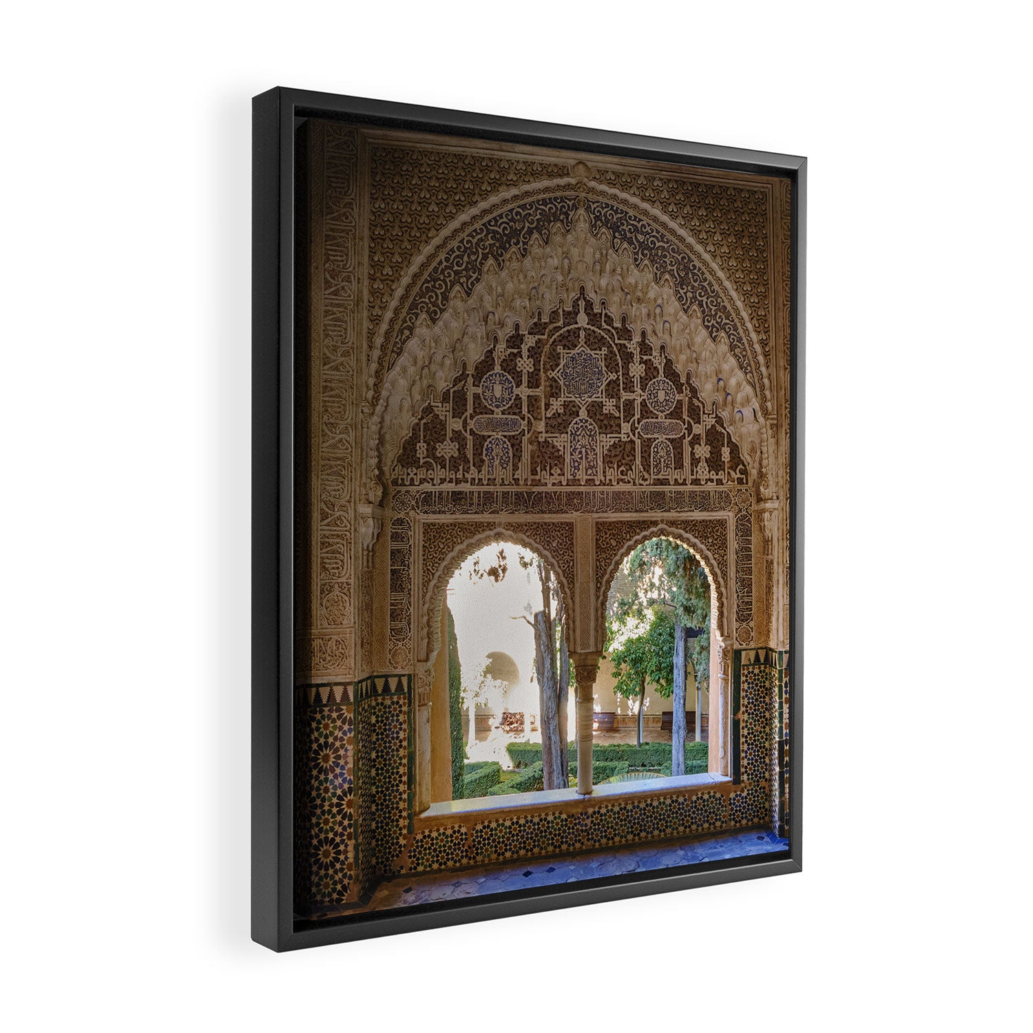 Lindaraja oriel. The Alhambra palace. Granada. Spain. Medium format, Film Framed Canvas Print Gallery Image 2