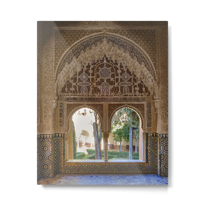Lindaraja oriel. The Alhambra palace. Granada. Spain. Medium format, Film Metal Print Gallery Image 1