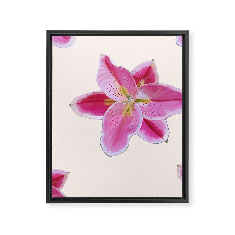 Big lily pattern Framed Canvas Print Gallery Image 8