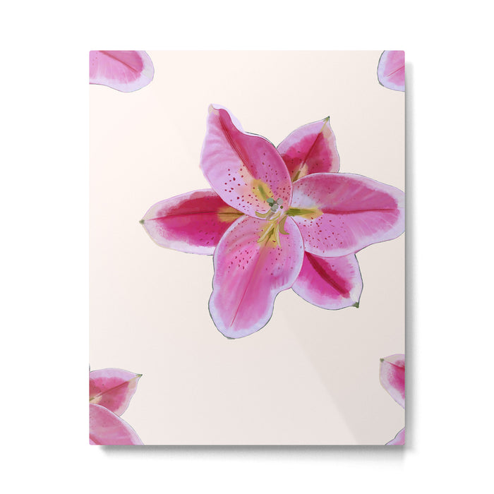 Big lily pattern Metal Print Gallery Image 1