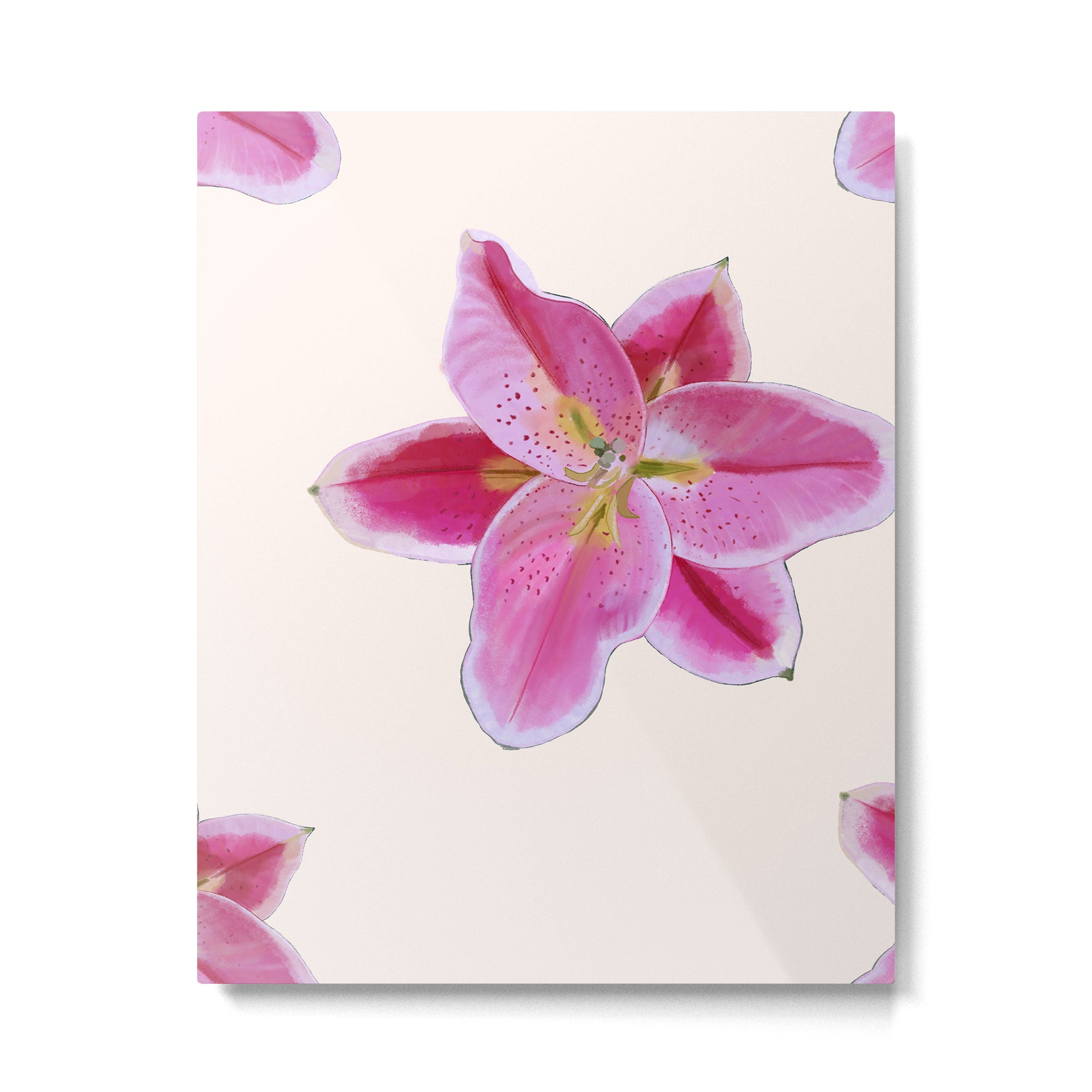 Big lily pattern Metal Print Gallery Image 6