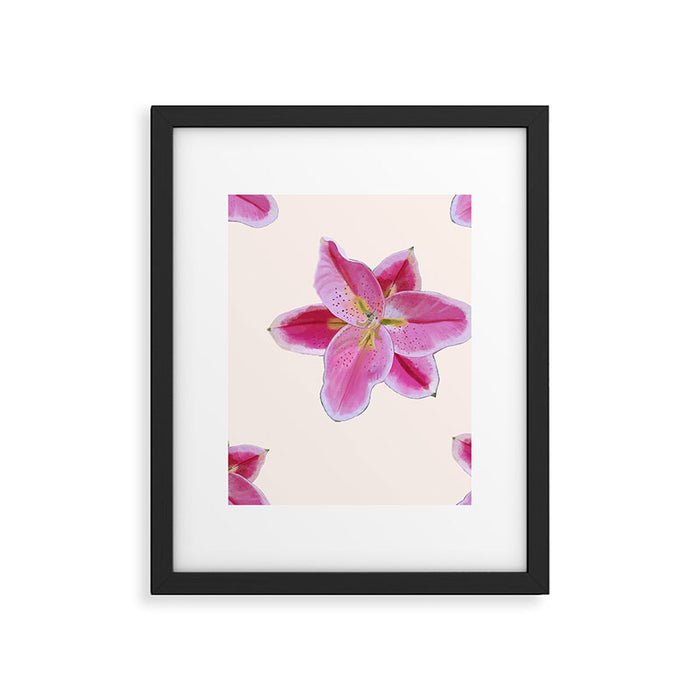 Big lily pattern Framed Art Print Gallery Image 1