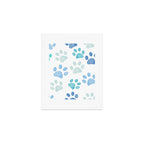 Blue colored paw print background Art Print Gallery Image 1