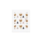 Seamless kids pattern with lovely cute bears and forest Art Print Gallery Image 1