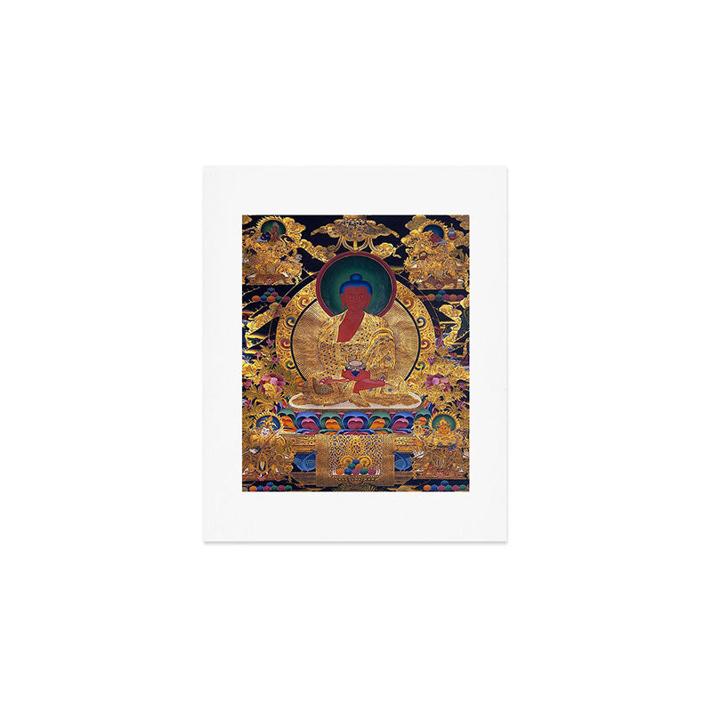 Amitabha Buddha Golden Shambala Thangka Art Print Gallery Image 1
