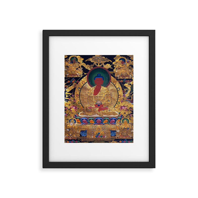 Amitabha Buddha Golden Shambala Thangka Framed Art Print Gallery Image 6