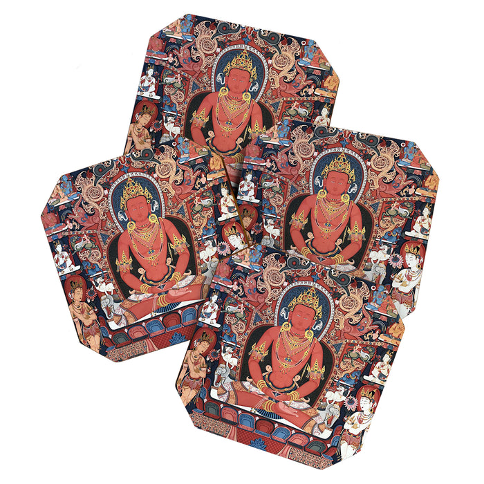 Amitabha Buddha Tibetan Buddhist Thangka Coaster Gallery Image 1