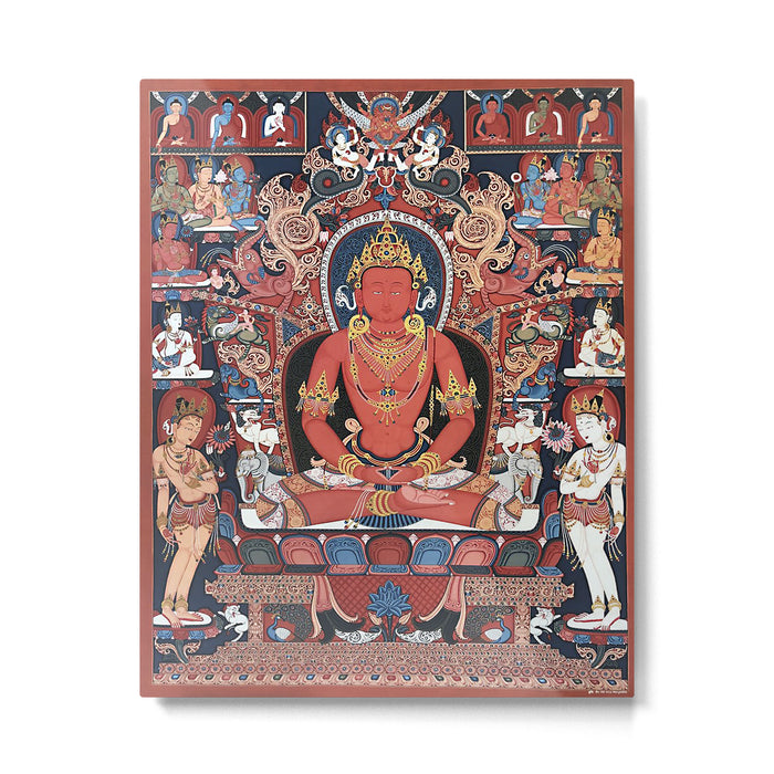 Amitabha Buddha Tibetan Buddhist Thangka Metal Print Gallery Image 1
