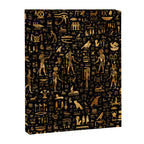 Ancient Egyptian Hieroglyphics Obsidian Copper Canvas Print Gallery Image 8