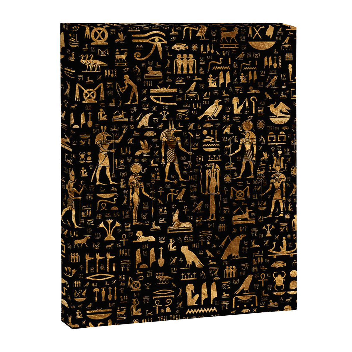 Ancient Egyptian Hieroglyphics Obsidian Copper Canvas Print Gallery Image 8