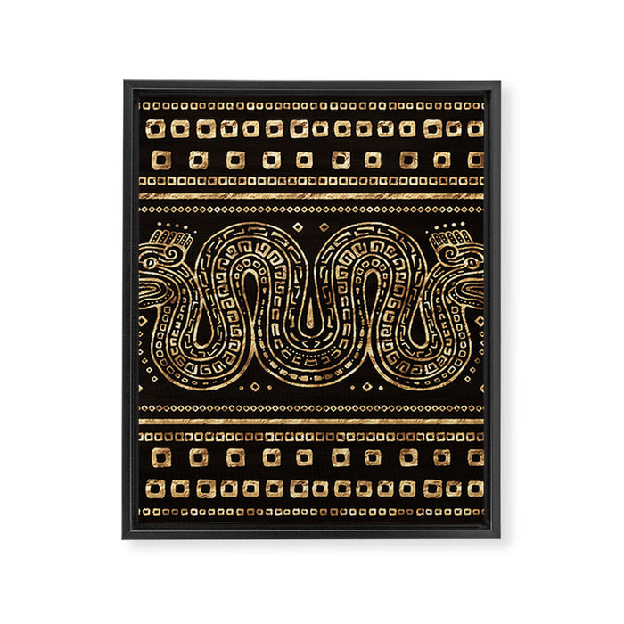 Aztec Double Headed Serpent Deity Framed Canvas Print Gallery Image 1