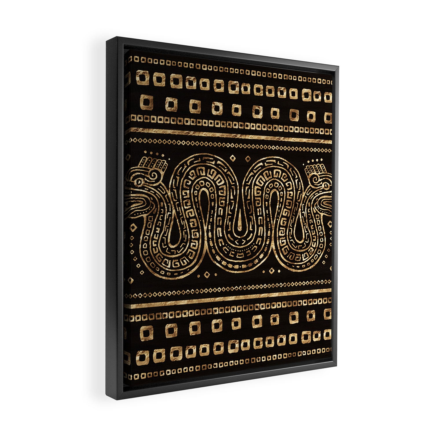 Aztec Double Headed Serpent Deity Framed Canvas Print Gallery Image 2