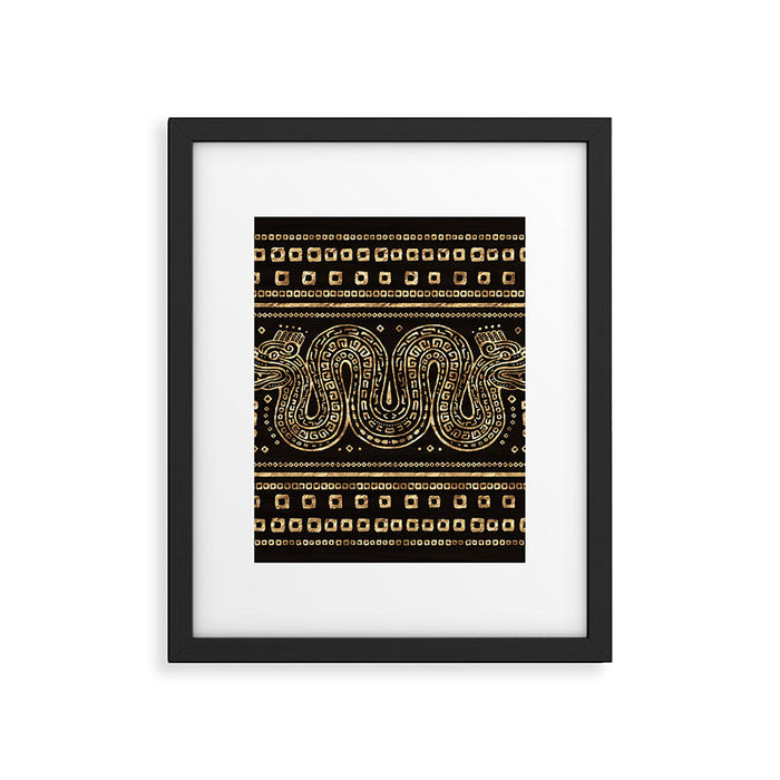 Aztec Double Headed Serpent Deity Framed Art Print Gallery Image 1