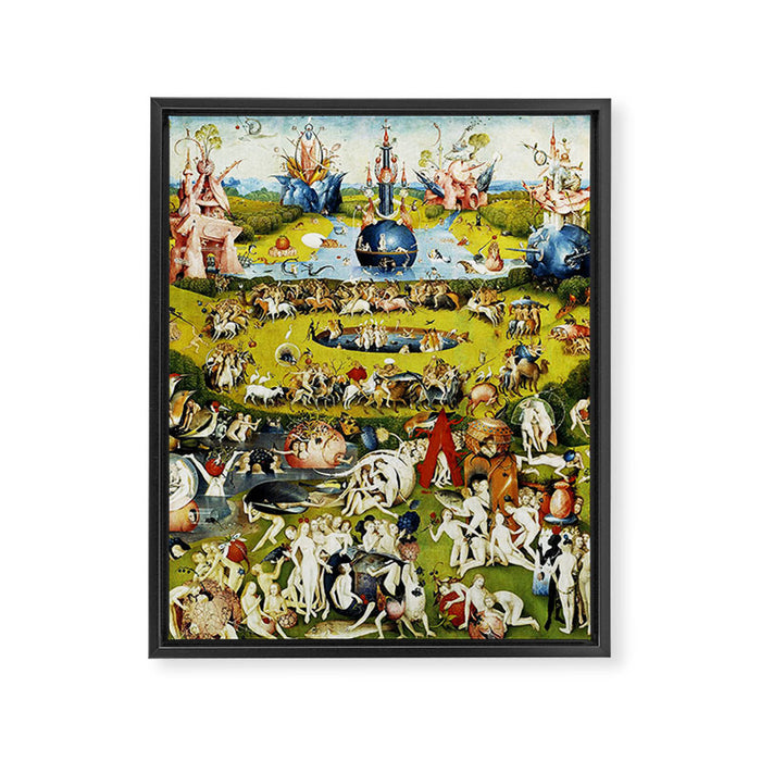 Bosch Garden Of Earthly Delights 3 Panel Framed Canvas Print Gallery Image 1
