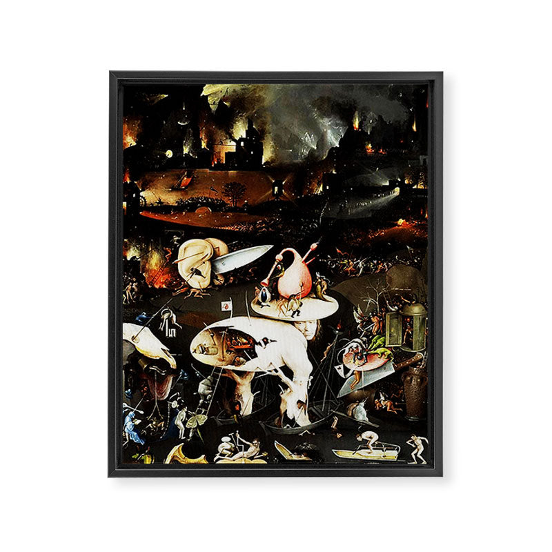 Bosch Garden Of Earthly Delights Panel 3 - Hell Framed Canvas Print Gallery Image 8