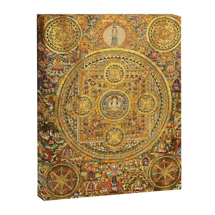 Buddhist Gold Avalokiteshvara Mandala Thangka Canvas Print Gallery Image 1