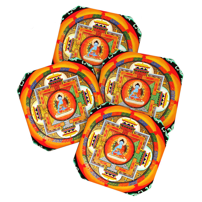 Buddhist Healing Mandala Coaster Gallery Image 1