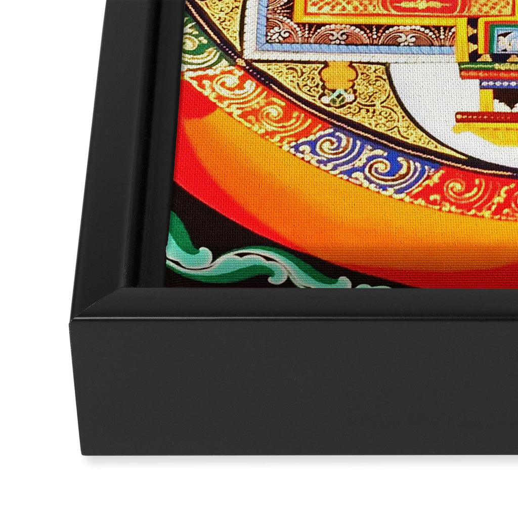 Buddhist Healing Mandala Framed Canvas Print Gallery Image 3