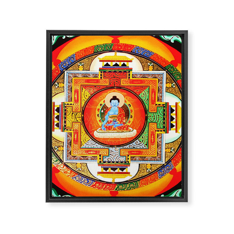 Buddhist Healing Mandala Framed Canvas Print Gallery Image 8