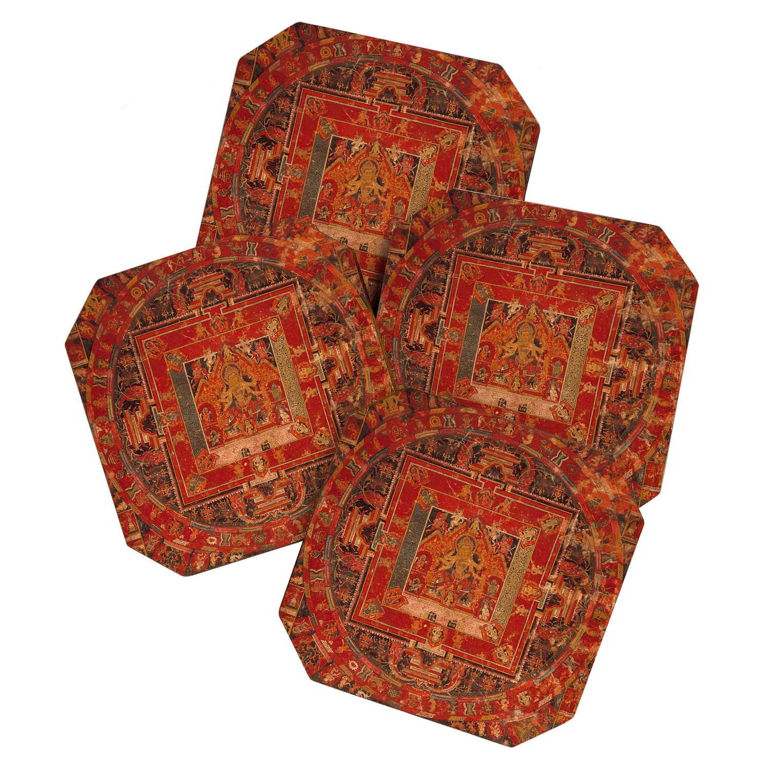 Buddhist Mandala of Vasudhara Nepal 1495 Coaster Gallery Image 1