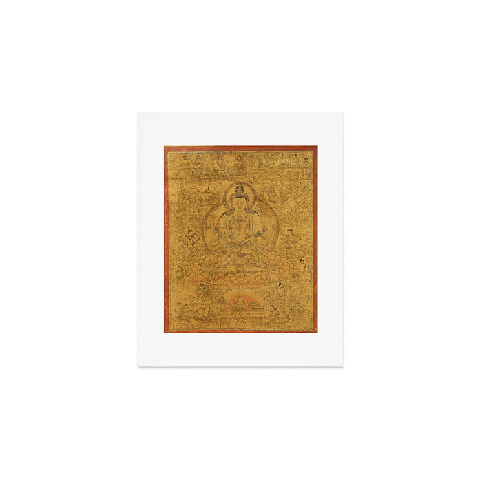 Buddhist Thangka Avalokiteshvara Shadakshari-Lokeshvara Art Print Gallery Image 1