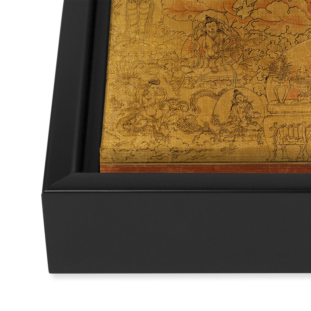 Buddhist Thangka Avalokiteshvara Shadakshari-Lokeshvara Framed Canvas Print Gallery Image 3
