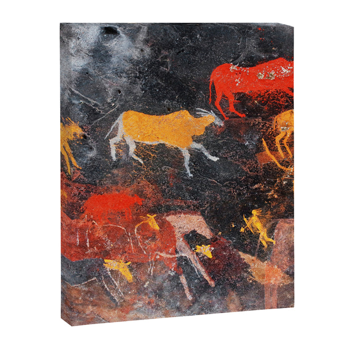 Cave Art Lascaux Deer Hunt Canvas Print Gallery Image 1