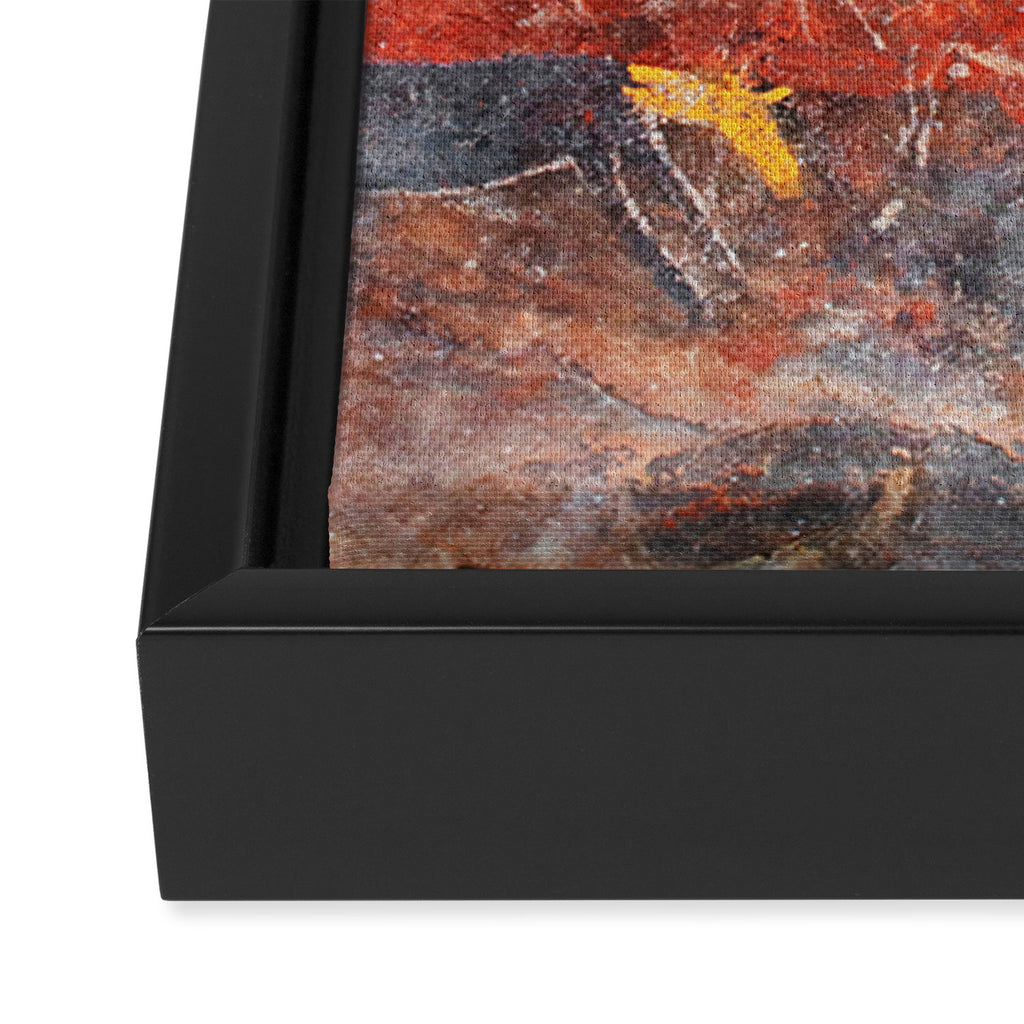 Cave Art Lascaux Deer Hunt Framed Canvas Print Gallery Image 3