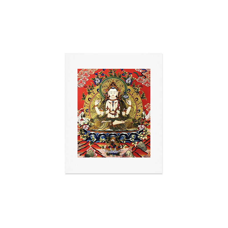 Chenrezig Bodhisattva Tibetan Buddha Art Print Gallery Image 1