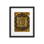 Gold Buddhist Psychedelic Mandala Framed Art Print Gallery Image 6