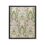Green Pink Leaf Flower Paisley Framed Canvas Print Gallery Image 8