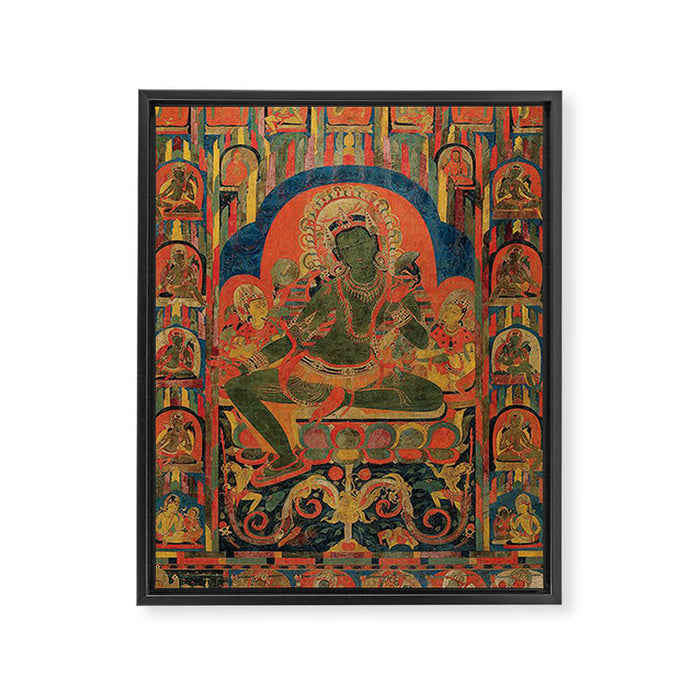 Hindu Krishna Tapestry Framed Canvas Print Gallery Image 1