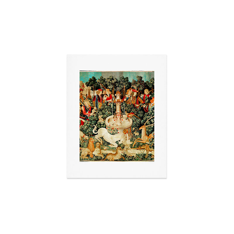 Hunt Of The Unicorn Medieval Tapestry Art Print Gallery Image 1