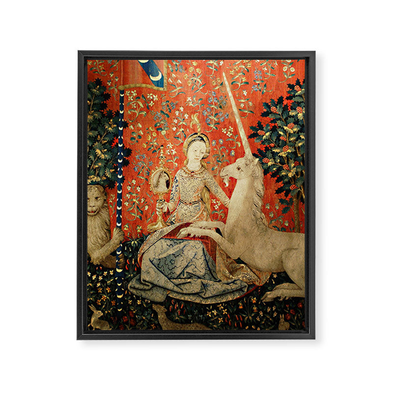 Lady and The Unicorn Sight Framed Canvas Print Gallery Image 8