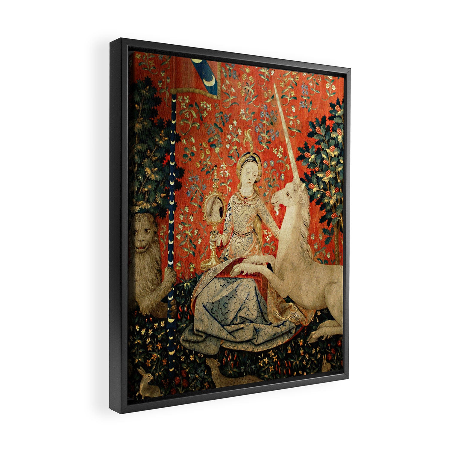 Lady and The Unicorn Sight Framed Canvas Print Gallery Image 2