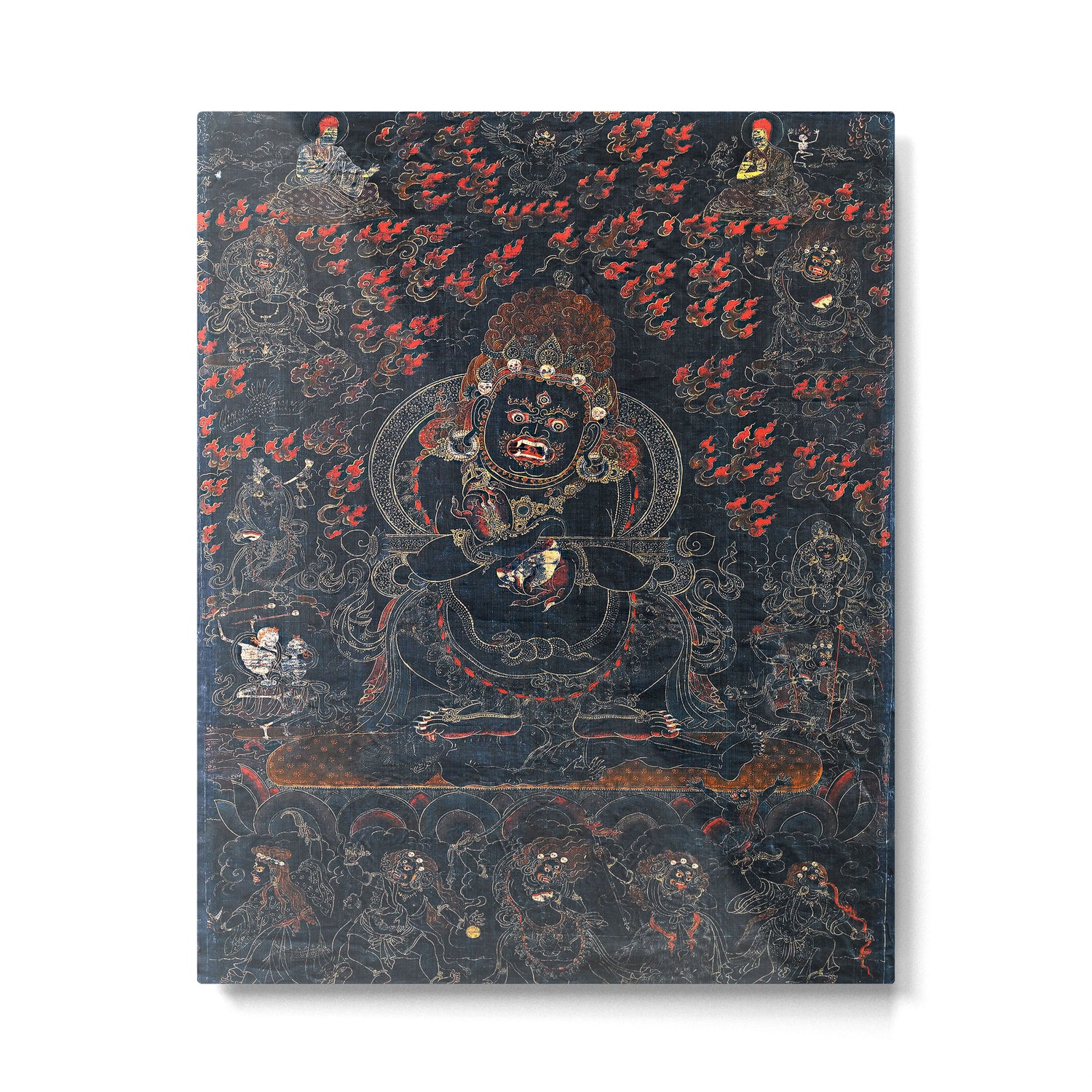 Mahakala Protector Tibetan Buddhist Thangka Metal Print Gallery Image 6