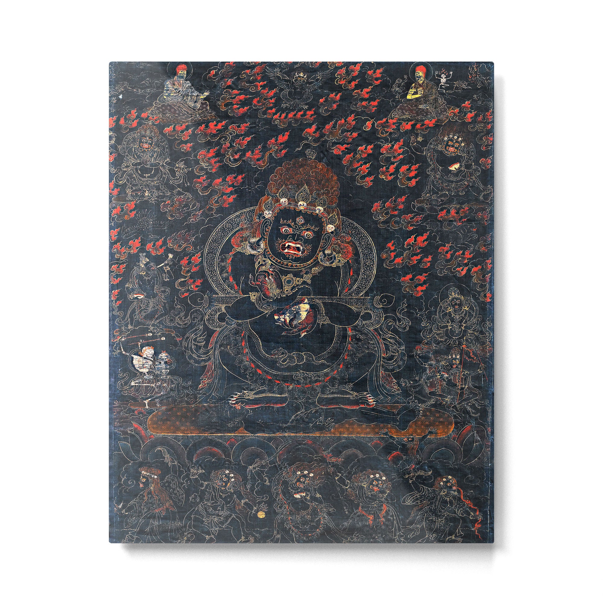 Mahakala Protector Tibetan Buddhist Thangka Metal Print Gallery Image 6