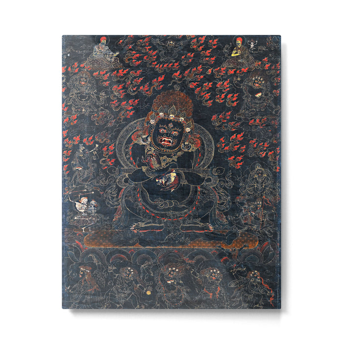Mahakala Protector Tibetan Buddhist Thangka Metal Print Gallery Image 1