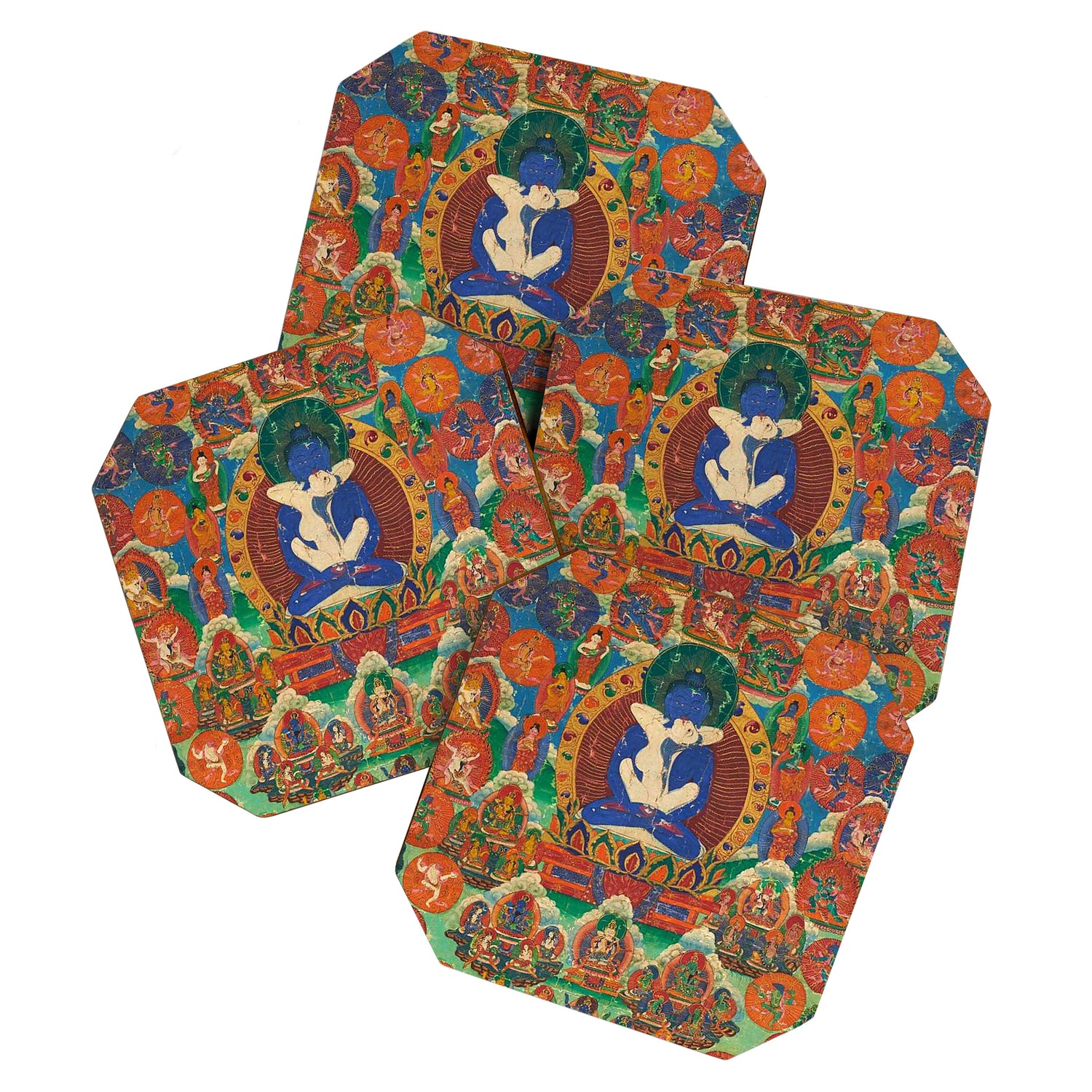 Mahayana Buddhist Samantabhadra Yab Yum Coaster Gallery Image 1
