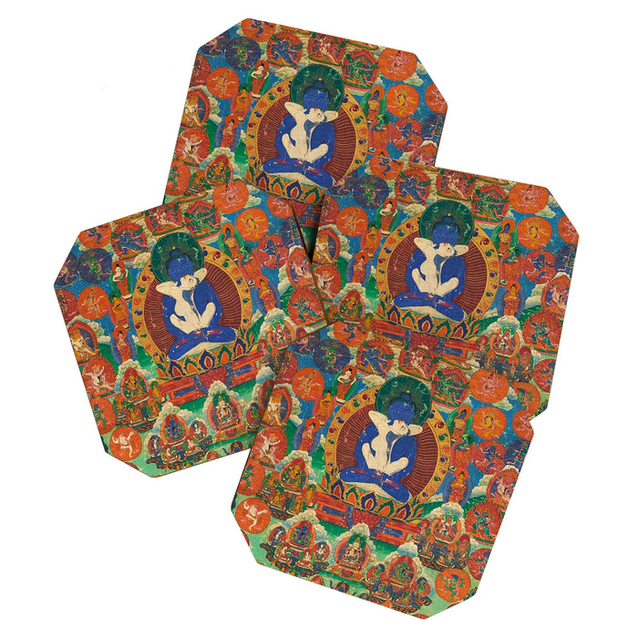 Mahayana Buddhist Samantabhadra Yab Yum Coaster Gallery Image 1