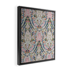 Pink Blue Green Leaf Flower Paisley Framed Canvas Print Gallery Image 2